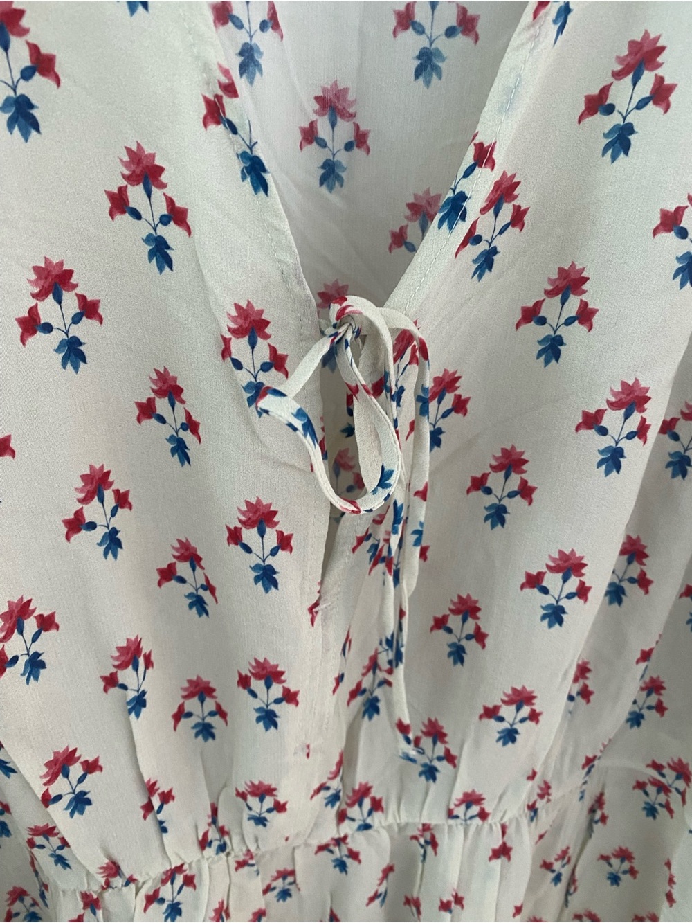 H&M Cream Maxi Dress with Pink and Blue Floral Print - Picture 8 of 9